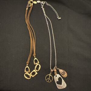 Lia Sophia Necklaces, Adjustable Multi Strand, Lot of 2